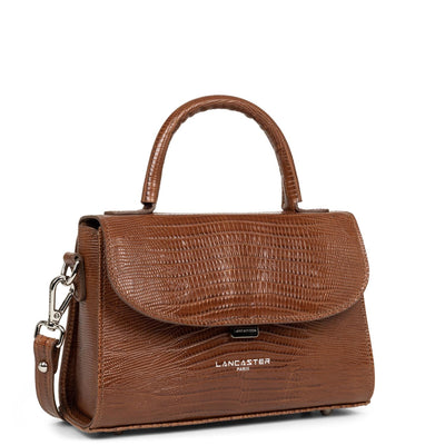 small handbag - exotic lézard & croco fr #couleur_cognac-lzard