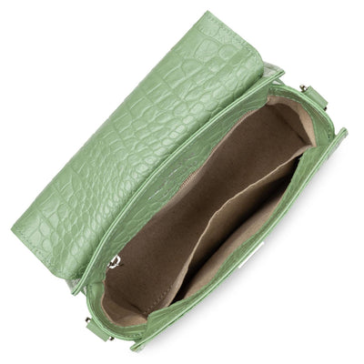small handbag - exotic lézard & croco fr #couleur_jade