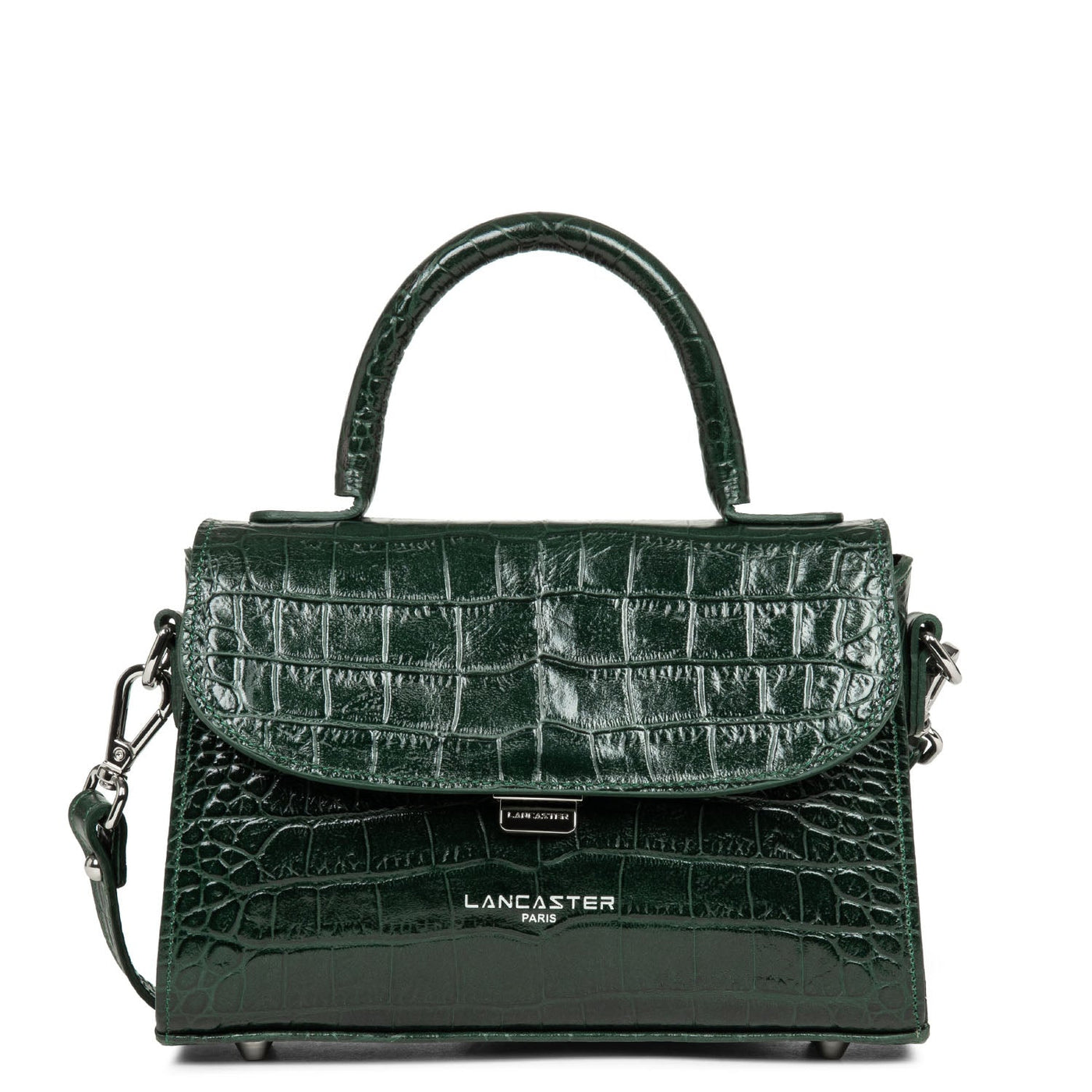 small handbag - exotic lézard & croco fr #couleur_vert-pin