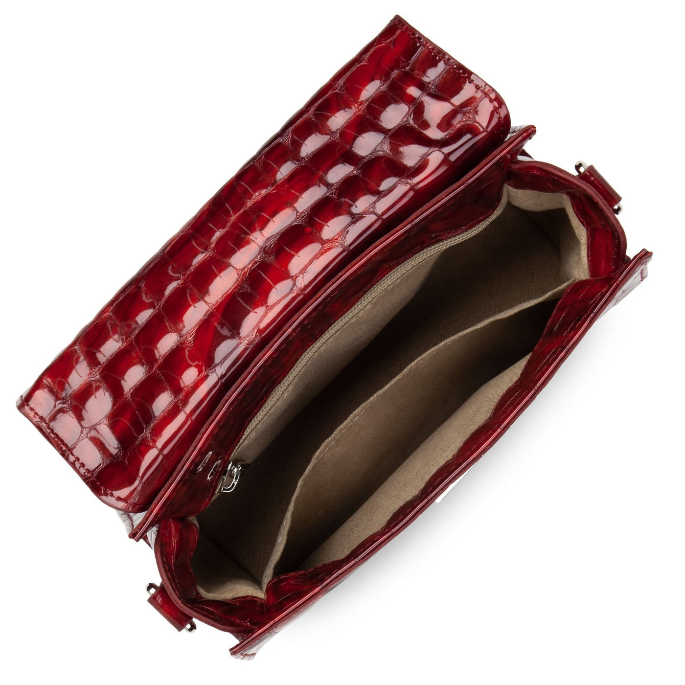 small handbag - croco hors série #couleur_rubis-vernis