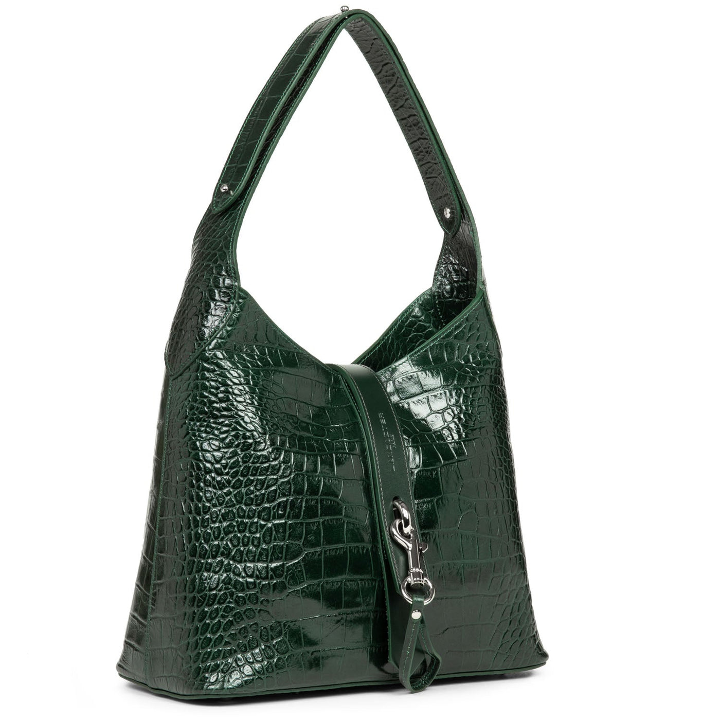 hobo bag - exotic croco fr #couleur_vert-pin
