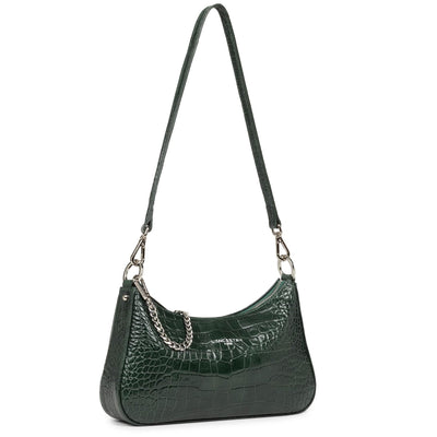 crossbody bag - exotic lézard & croco fr #couleur_vert-fort