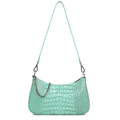 crossbody bag - croco hors série #couleur_turquoise