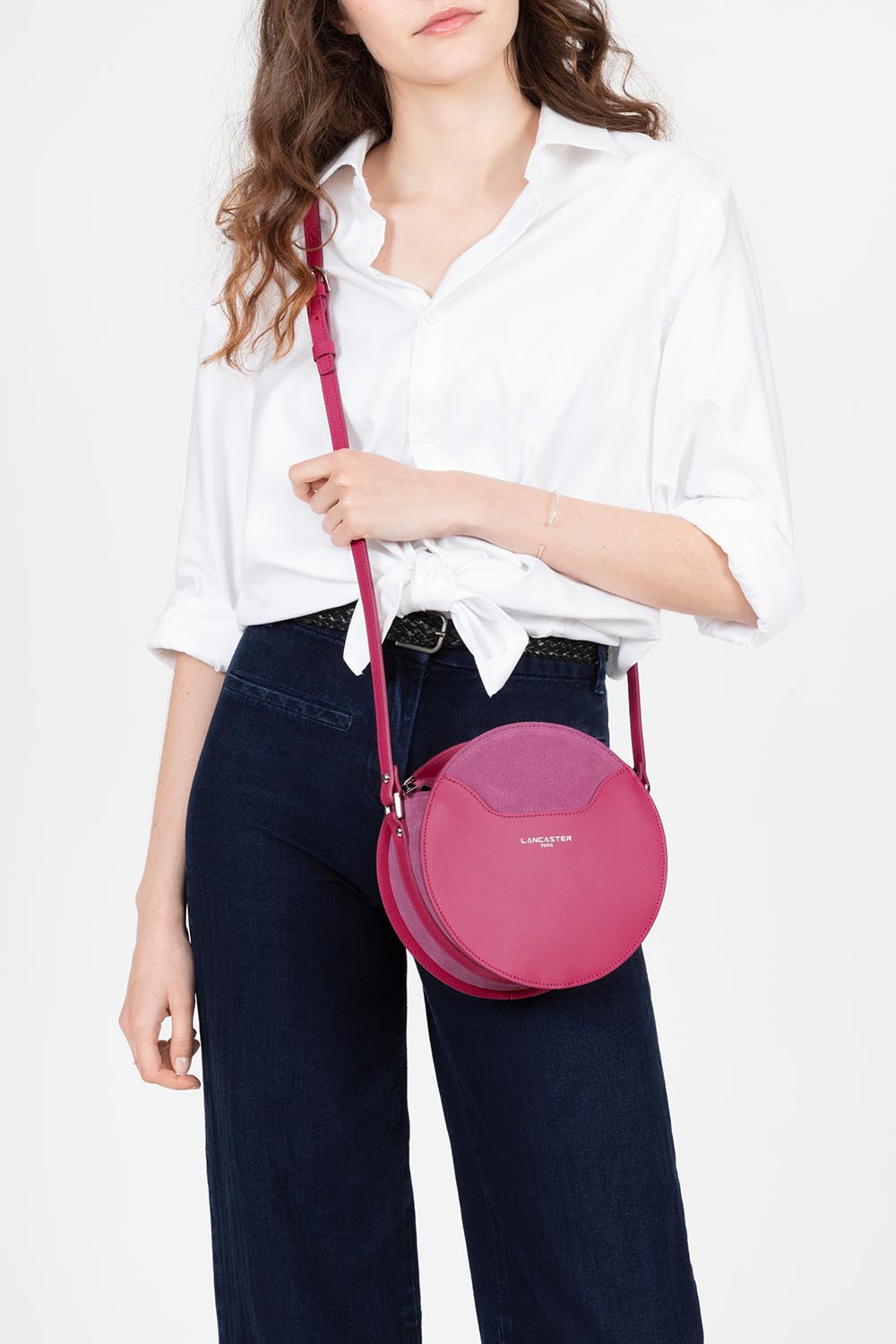 round bag - smooth lune #couleur_fuxia