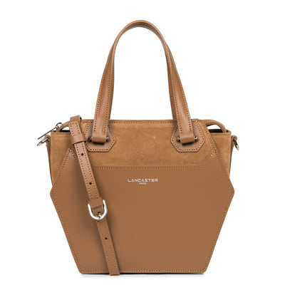m handbag - smooth ruche #couleur_camel