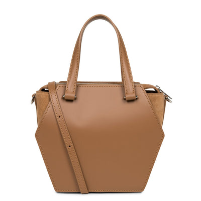 m handbag - smooth ruche #couleur_camel