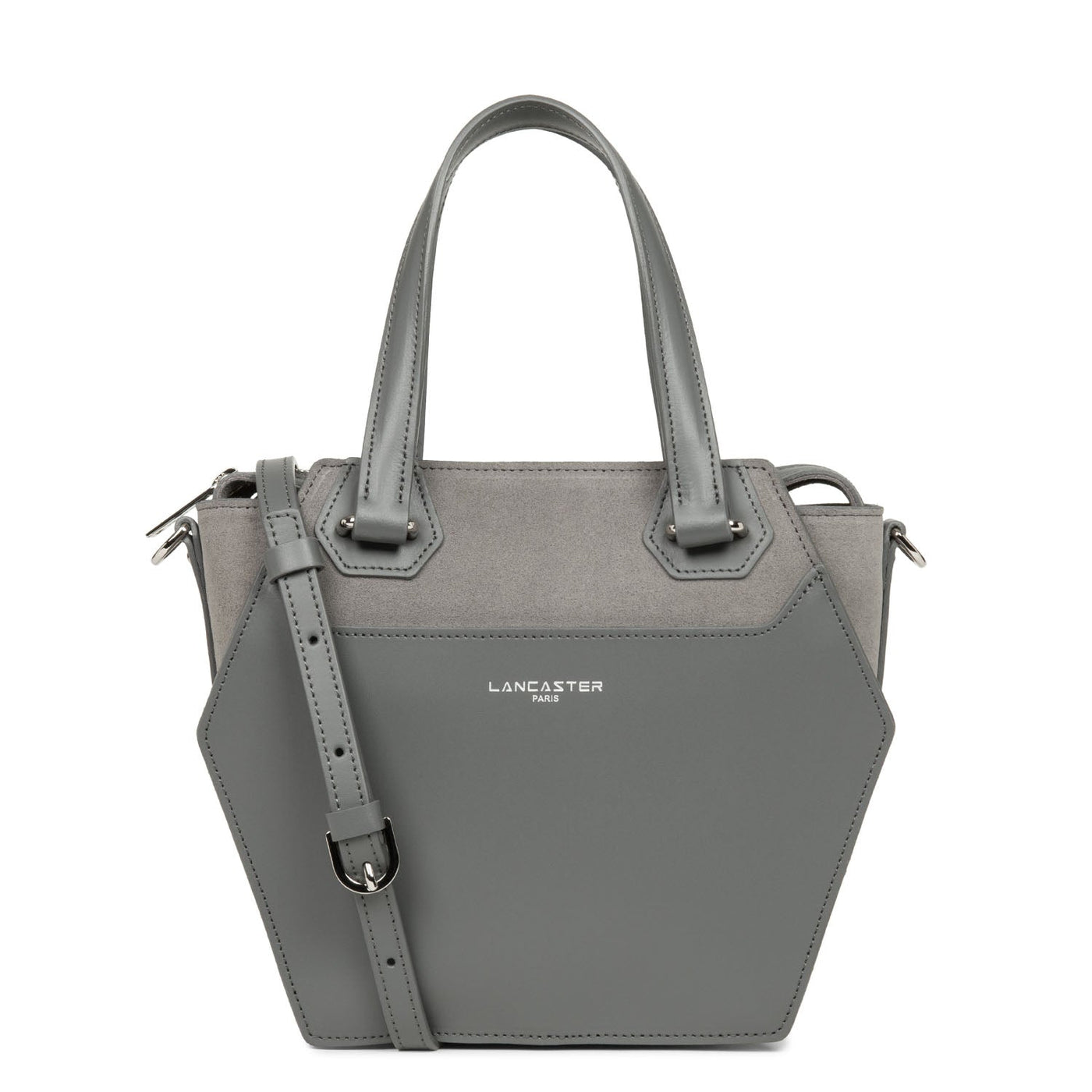 m handbag - smooth ruche #couleur_gris