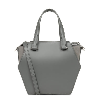 m handbag - smooth ruche #couleur_gris