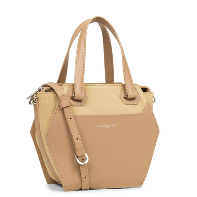 m handbag - smooth ruche #couleur_naturel