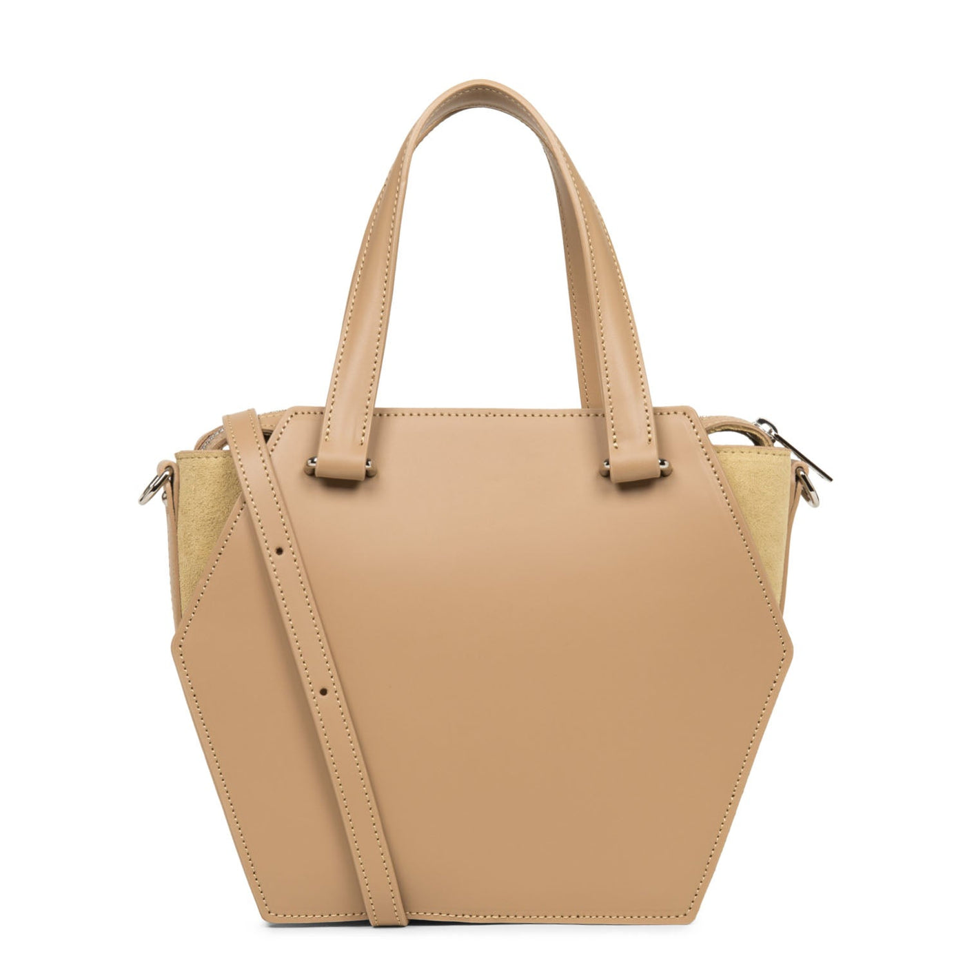 m handbag - smooth ruche #couleur_naturel