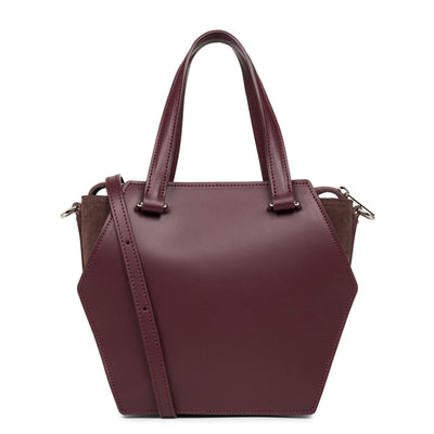 m handbag - smooth ruche #couleur_pourpre