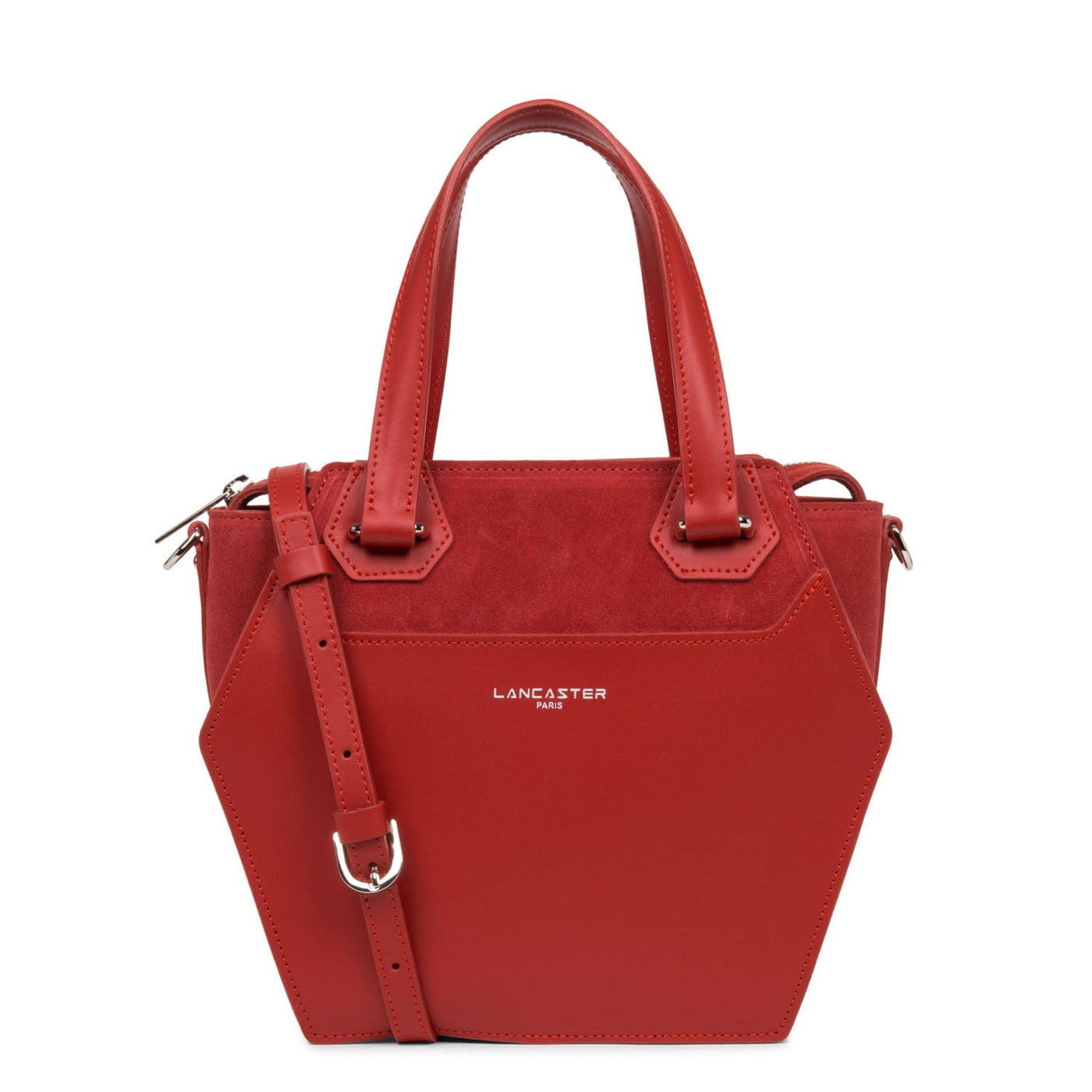 m handbag - smooth ruche #couleur_rouge