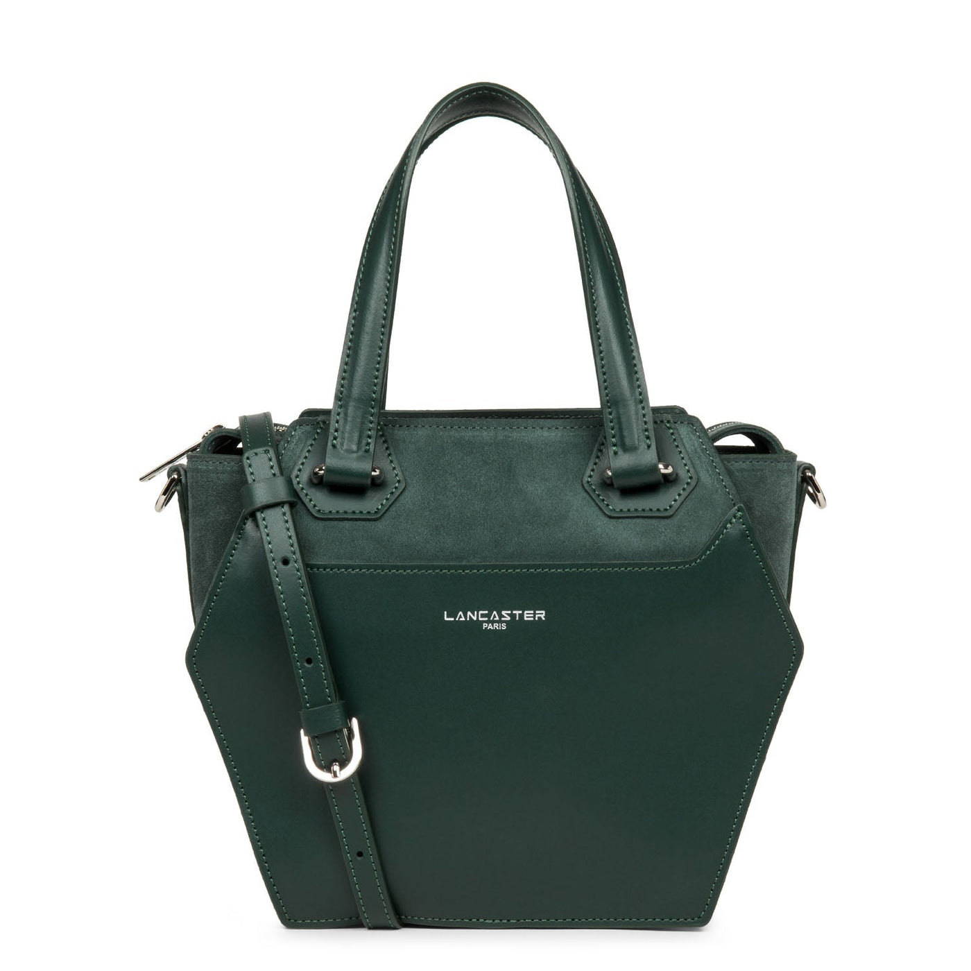 m handbag - smooth ruche #couleur_vert-alpine