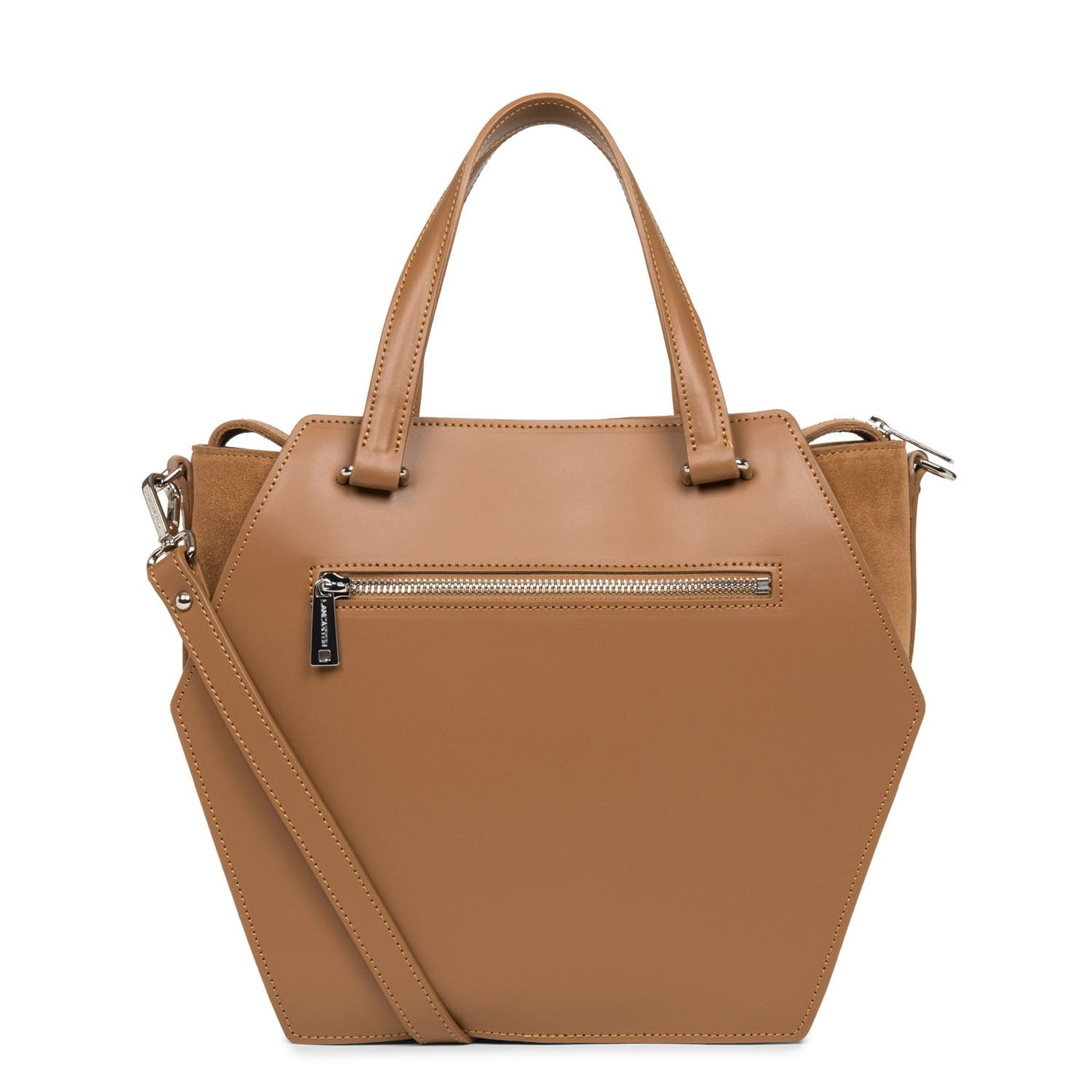 large tote bag - smooth ruche #couleur_camel