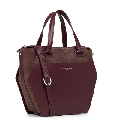 large tote bag - smooth ruche #couleur_pourpre