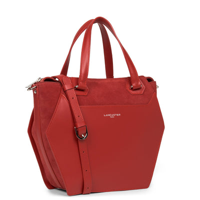 large tote bag - smooth ruche #couleur_rouge