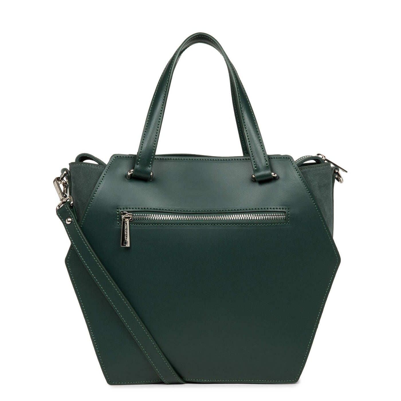 large tote bag - smooth ruche #couleur_vert-alpine
