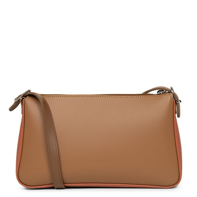 crossbody bag - smooth #couleur_camel-potiron-vison