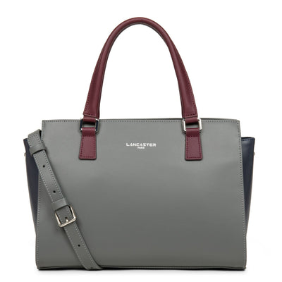 m handbag - smooth #couleur_gris-bleu-fonce-bordeaux