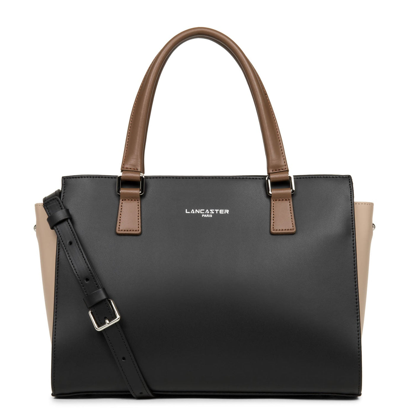 m handbag - smooth #couleur_noir-nude-vison