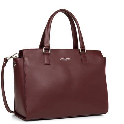 large tote bag - smooth #couleur_bordeaux