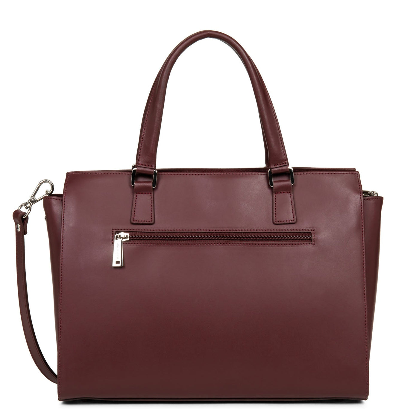 large tote bag - smooth #couleur_bordeaux