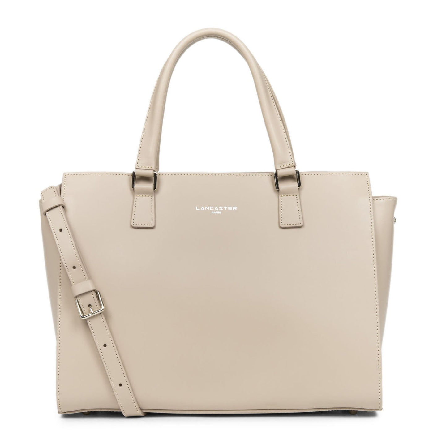 large tote bag - smooth #couleur_galet-ros