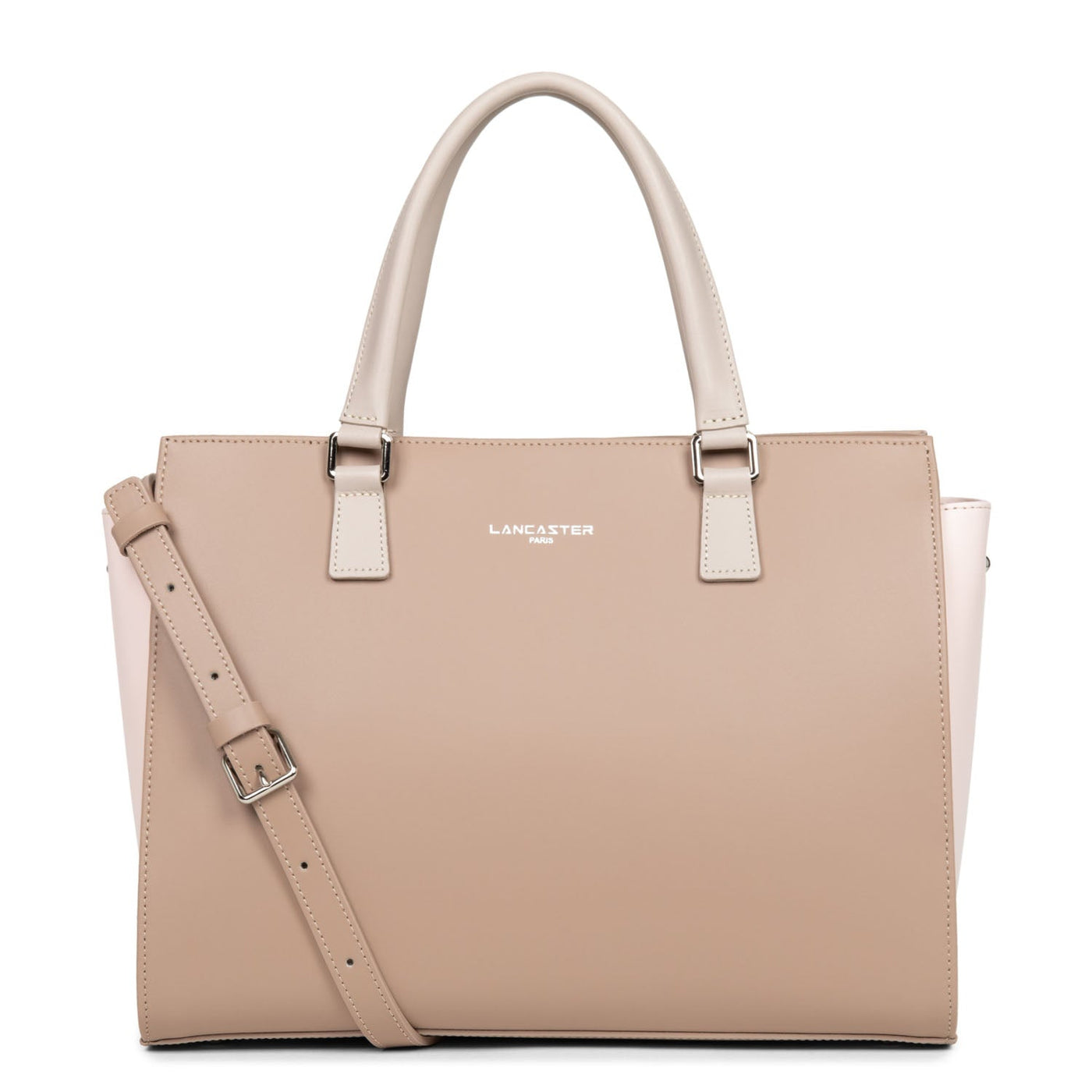 large tote bag - smooth #couleur_nude-rose-galet-ros