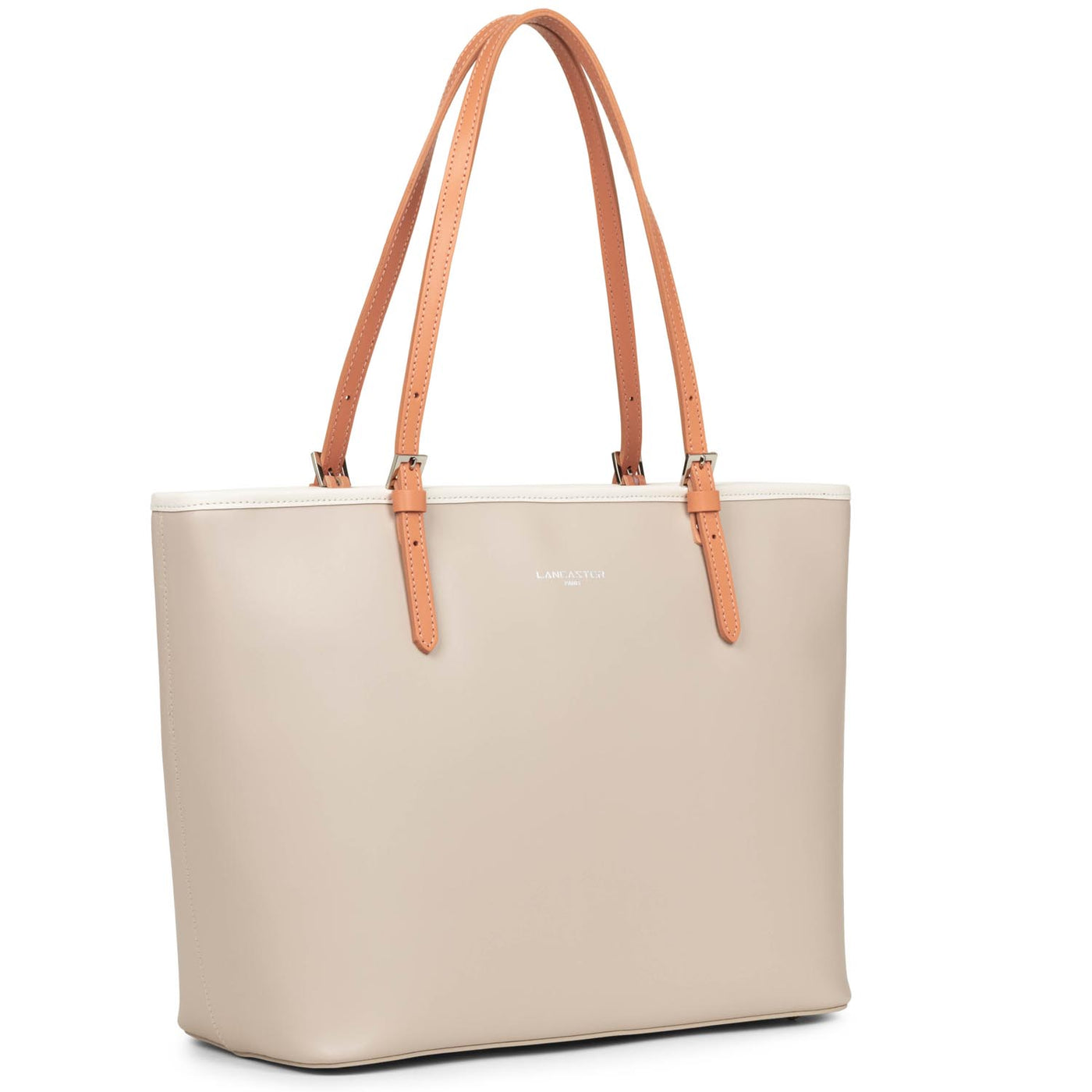 large tote bag - smooth #couleur_galet-ros-ecru-passion
