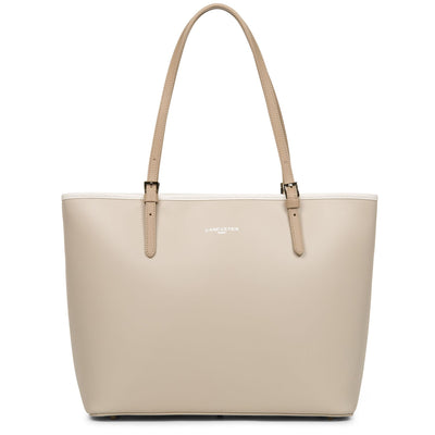 large tote bag - smooth #couleur_galet-ros-cru-nude