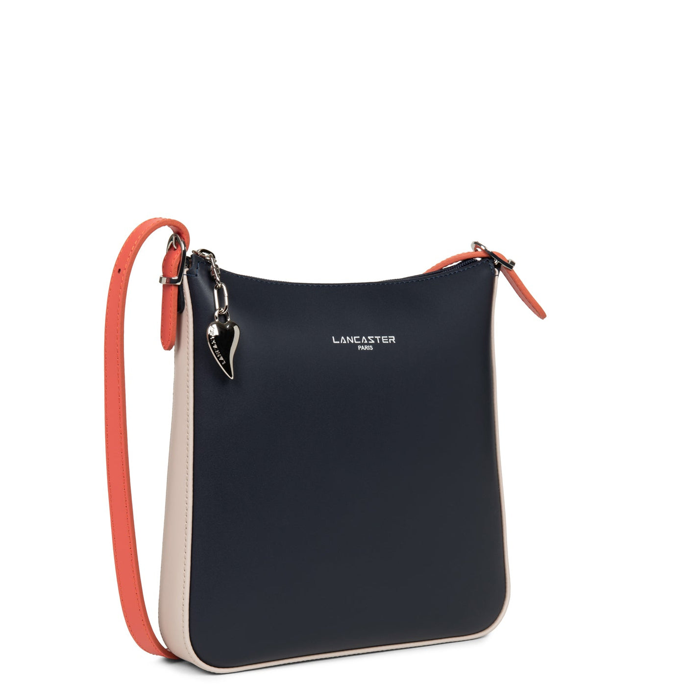 crossbody bag - smooth #couleur_bleu-fonc-galet-ros-pastque