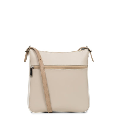 crossbody bag - smooth #couleur_galet-ros-cru-nude