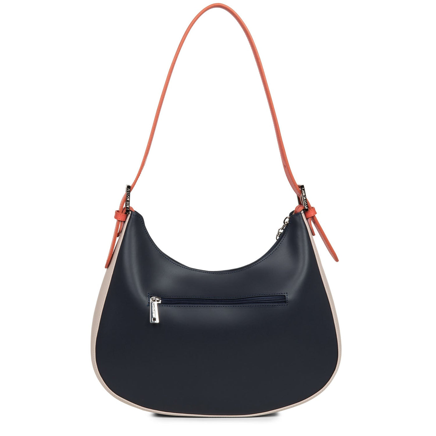 shoulder bag - smooth #couleur_bleu-fonc-galet-ros-pastque