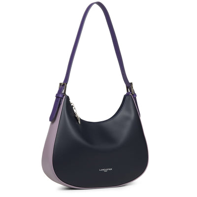 shoulder bag - smooth #couleur_bleu-fonc-mauve-violet