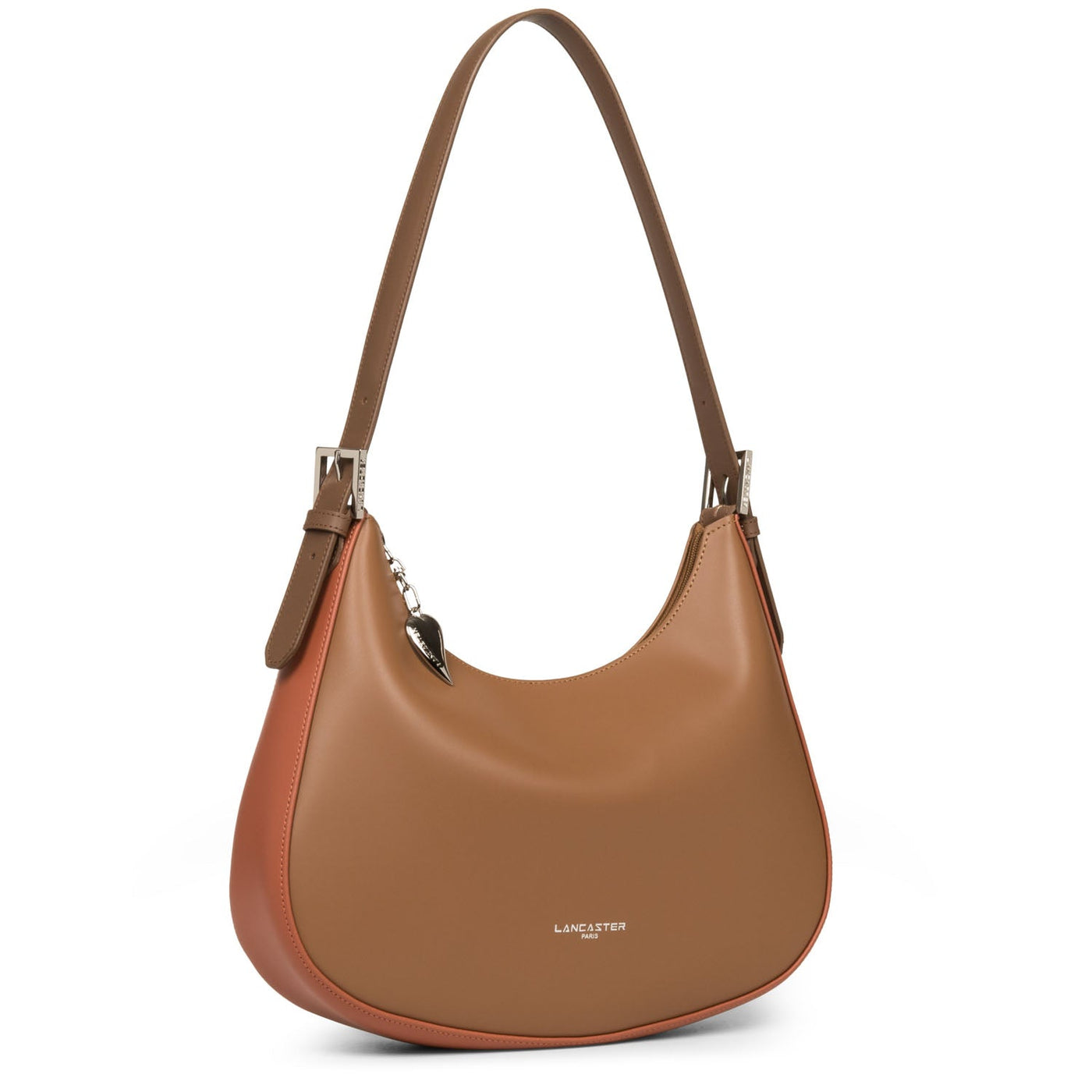 shoulder bag - smooth #couleur_camel-potiron-vison