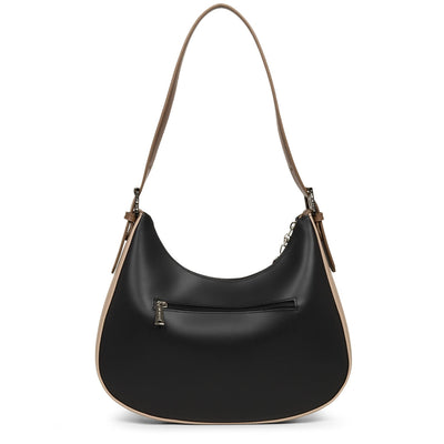 shoulder bag - smooth #couleur_noir-nude-vison