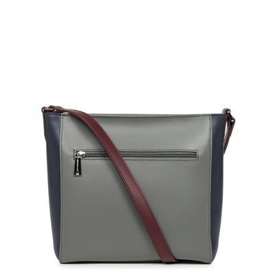 bucket bag - smooth #couleur_gris-bleu-fonce-bordeaux