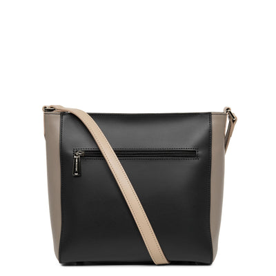 bucket bag - smooth #couleur_noir-taupe-nude-fonce