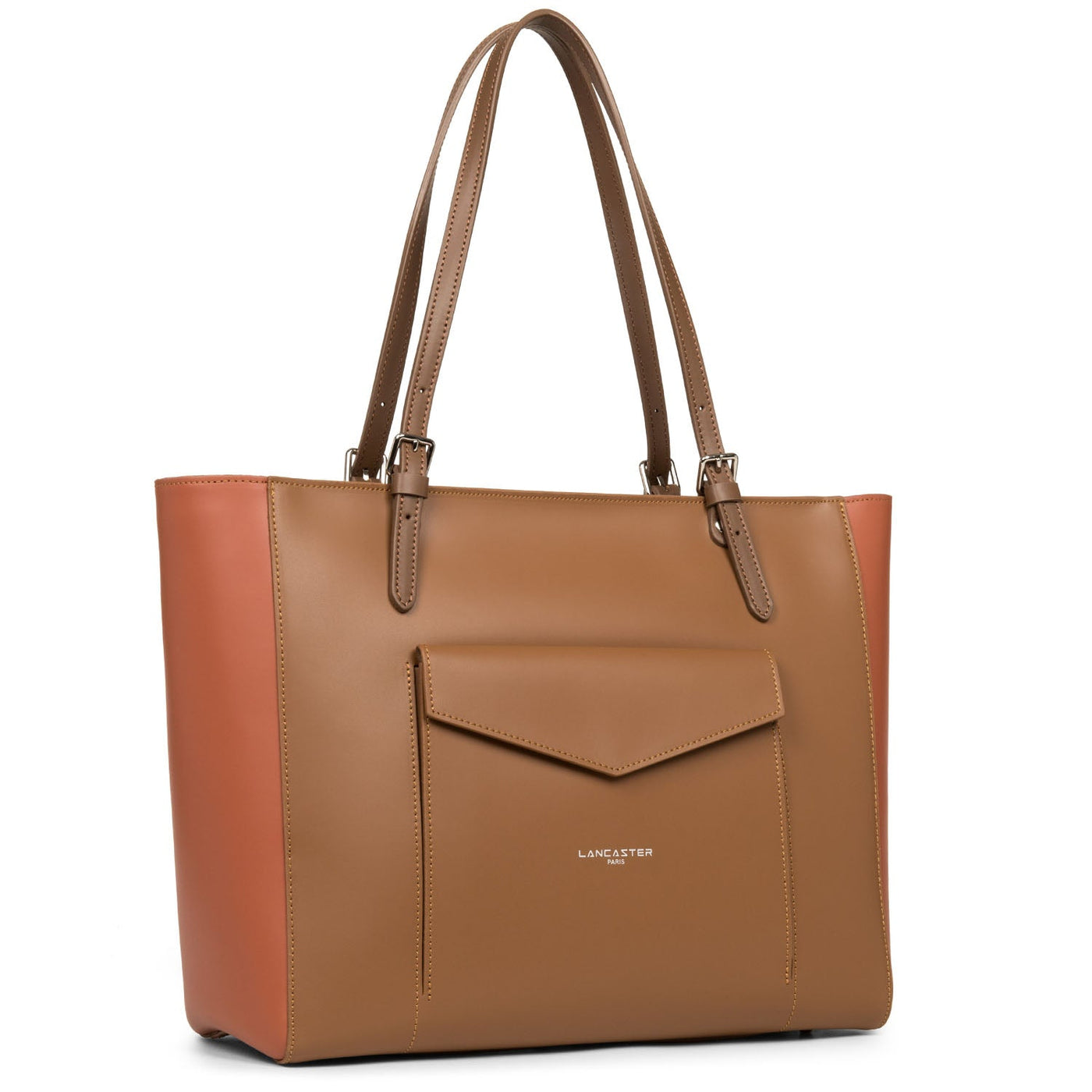 tote bag - smooth #couleur_camel-potiron-vison