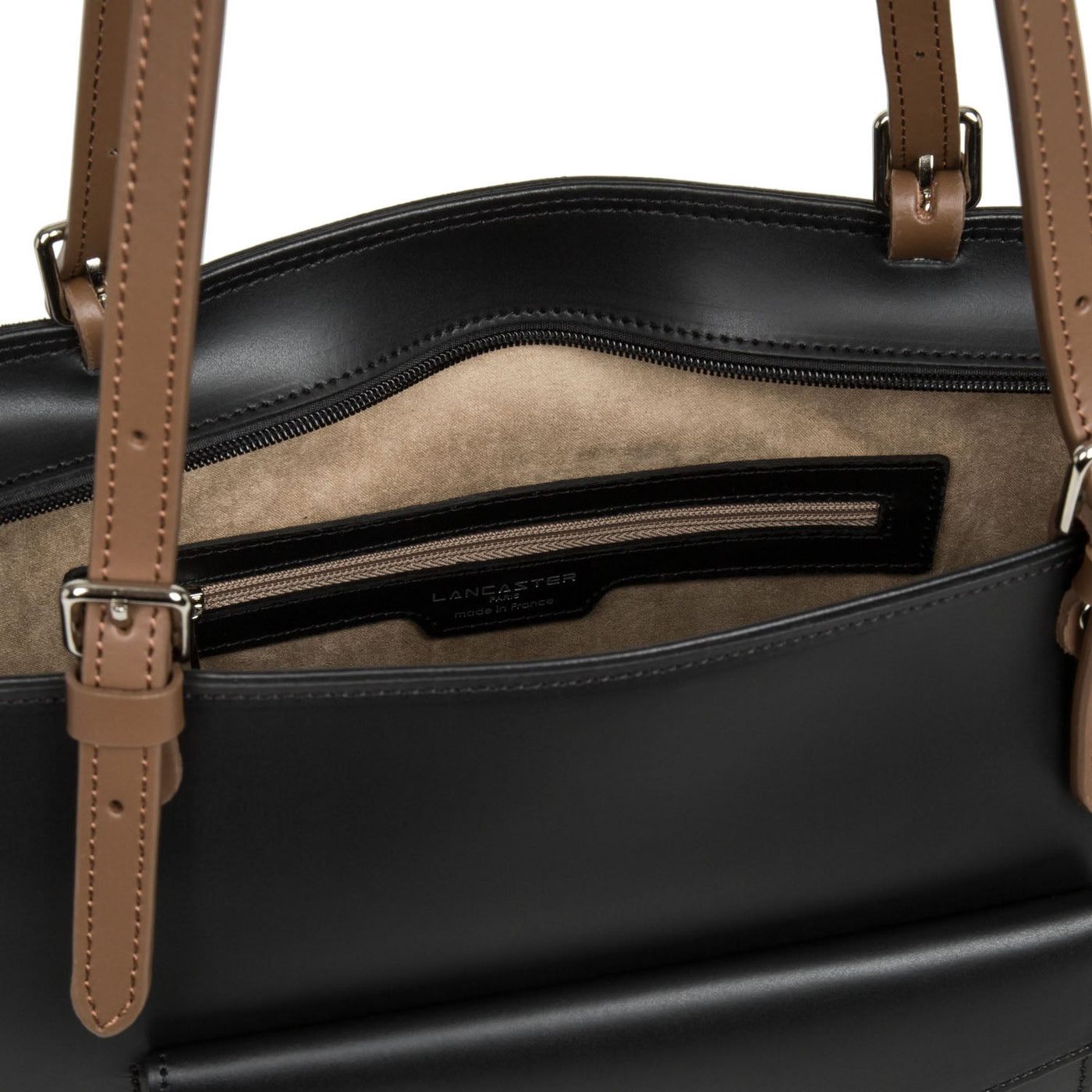 tote bag - smooth #couleur_noir-nude-vison