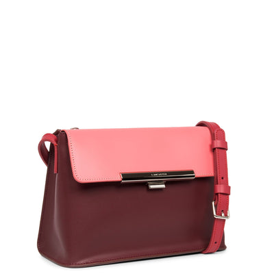 crossbody bag - smooth lily #couleur_betterave-rose-blush-framboise