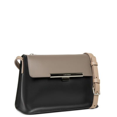 crossbody bag - smooth lily #couleur_noir-taupe-nude-fonce