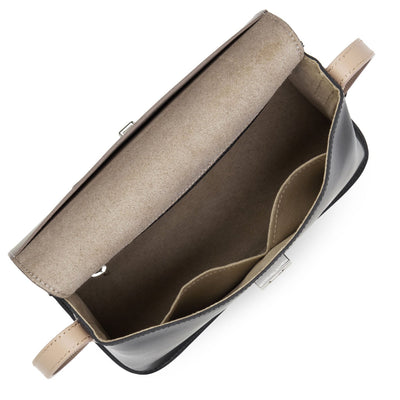 crossbody bag - smooth lily #couleur_noir-taupe-nude-fonce