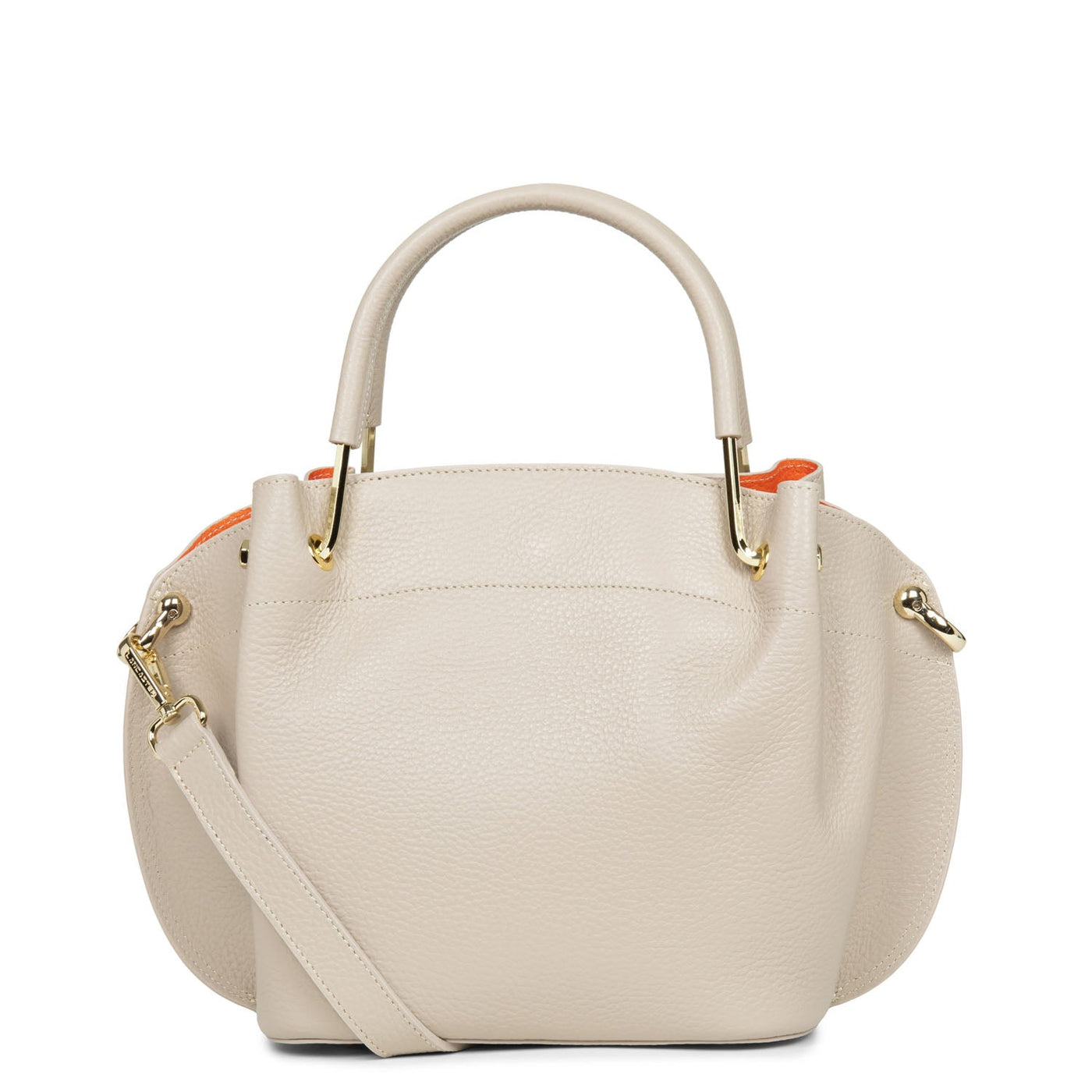 m handbag - foulonné double #couleur_beige-in-orange