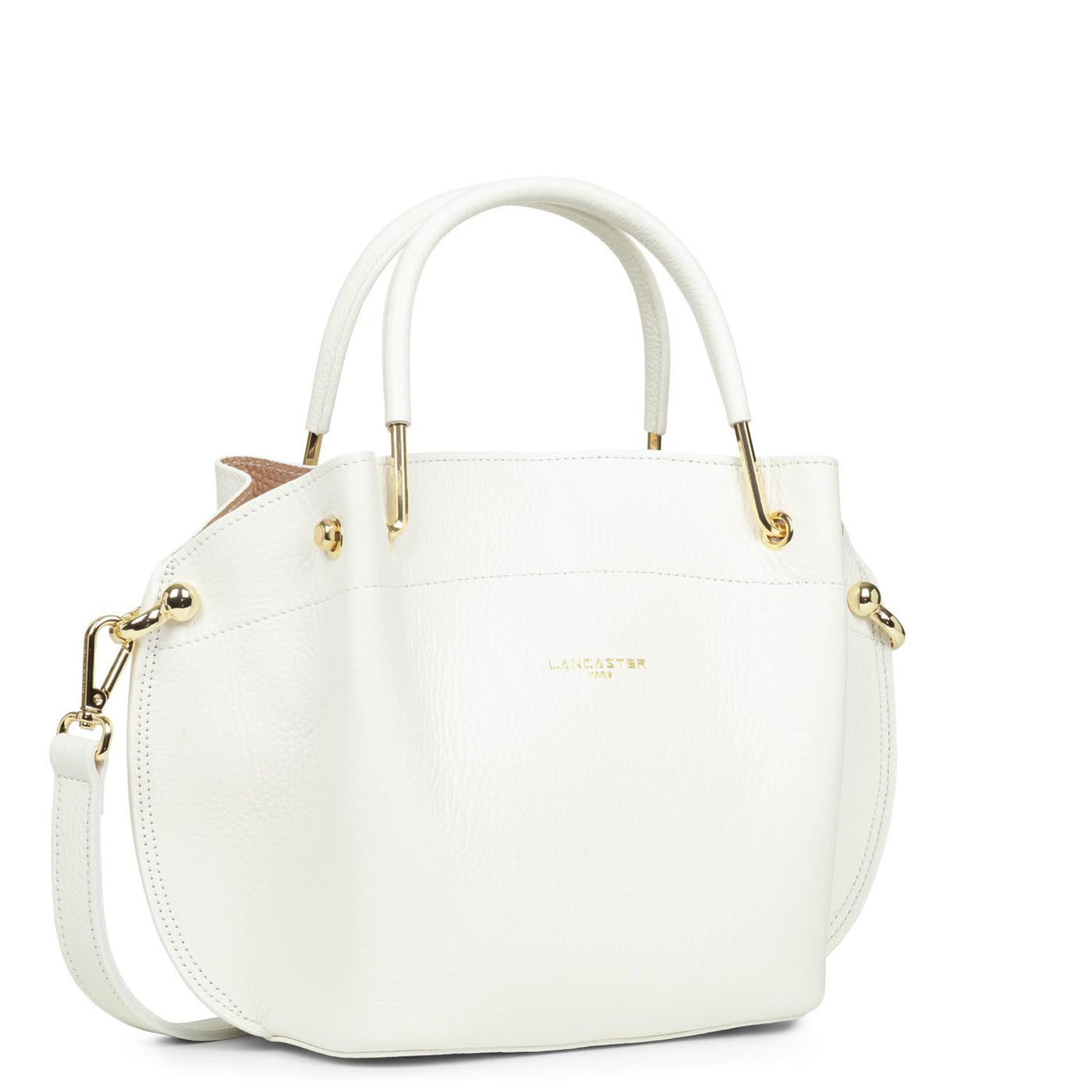 m handbag - foulonné double #couleur_blanc-cass-in-nude