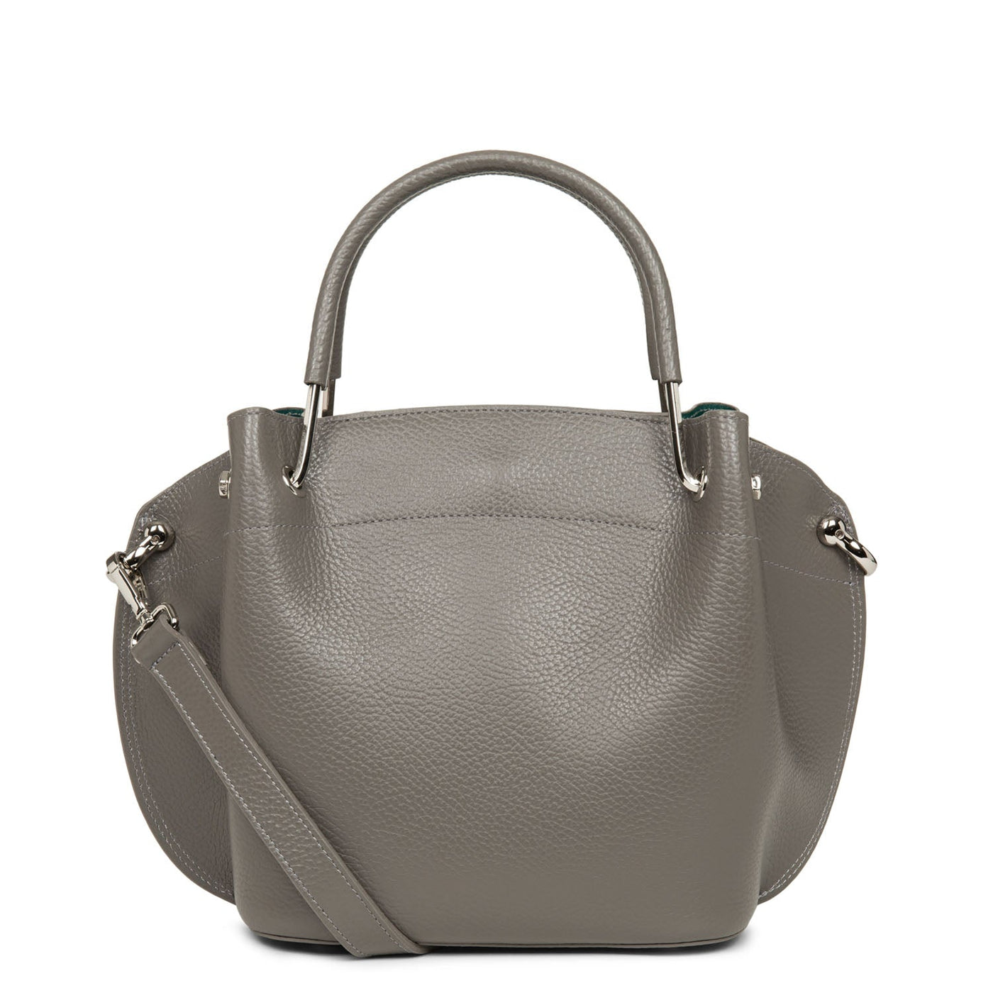 m handbag - foulonné double #couleur_gris-in-vert-paon
