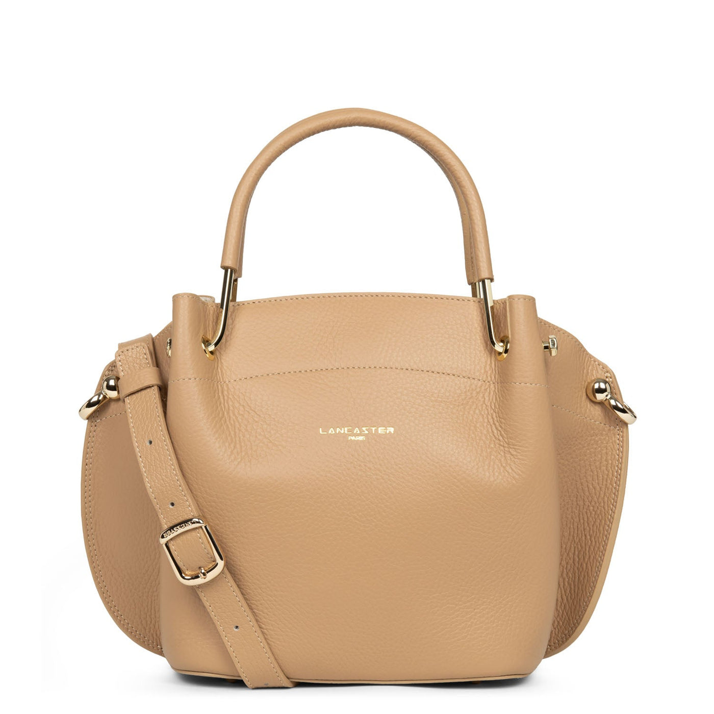 m handbag - foulonné double #couleur_naturel-in-beige
