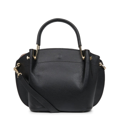 m handbag - foulonné double #couleur_noir-in-nude