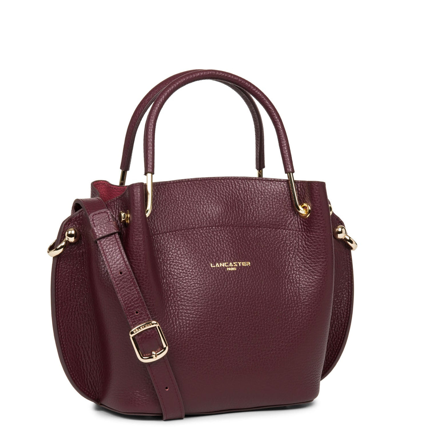 m handbag - foulonné double #couleur_pourpre-in-fuxia