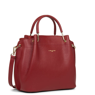 large handbag - foulonné double #couleur_carmin-in-blush